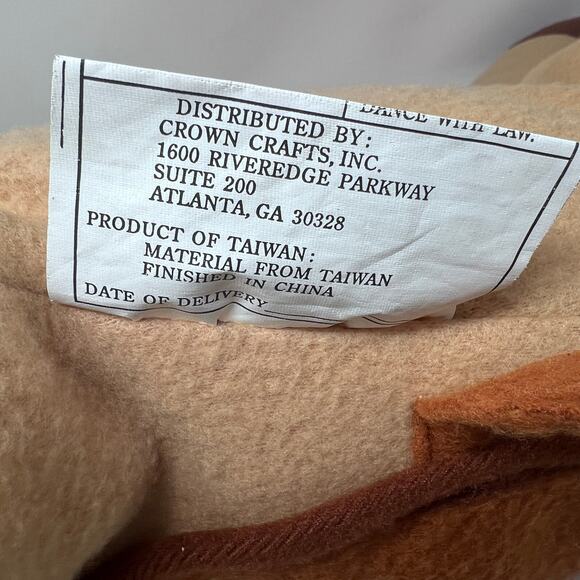 Crown Crafts Horse Plush Pillow Buddies Large 25" Vintage Tan Brown Saddle - Picture 7 of 7